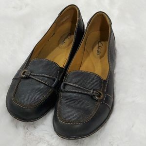 Clark's leather loafers cushion sole Mary Jane's size 6.5